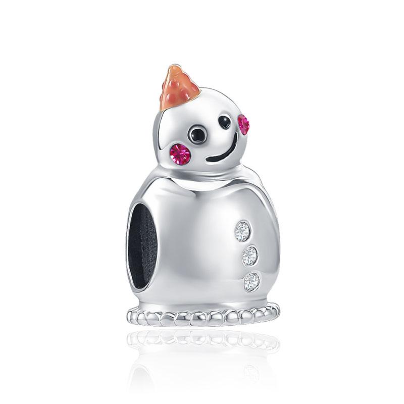Boutique Gifts Suitable For Primitive Charm Braceletscopper Plated Christmas Santa Apple Snowman Diy Beads Accessories