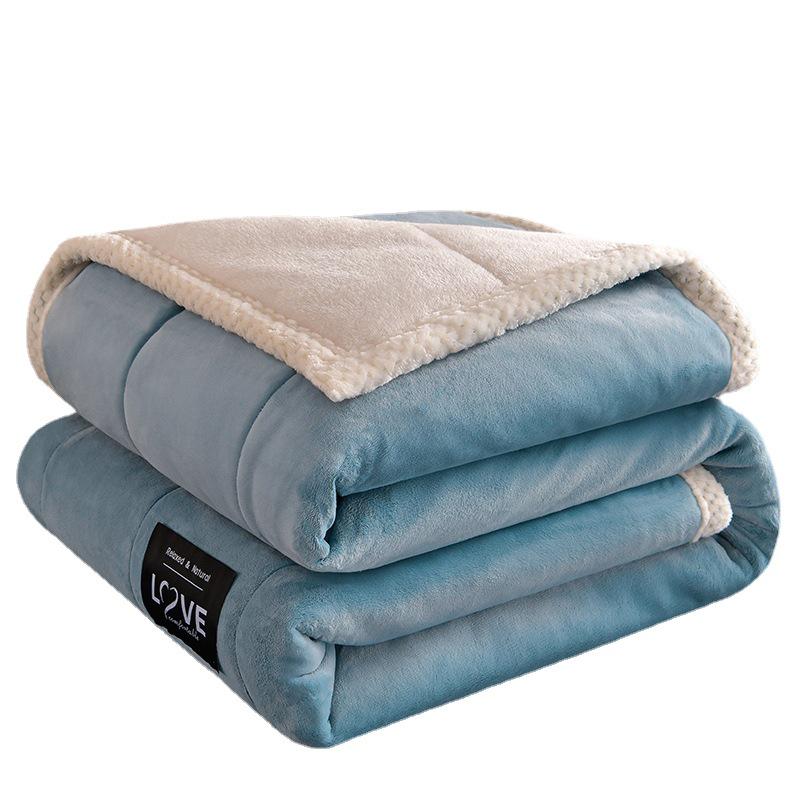 Pătură groasă din fleece cu trei straturi din catifea de lapte pentru pat simplu sau dublu - Cuvertură caldă și confortabilă, perfectă pentru cadouri și achiziții de grup
