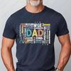 Dad Word Art TShirt Fathers Day Gift with Tools for Handy Dad Colorful Typography Shirt Summer Fashion Casual Soft Cotton Tees