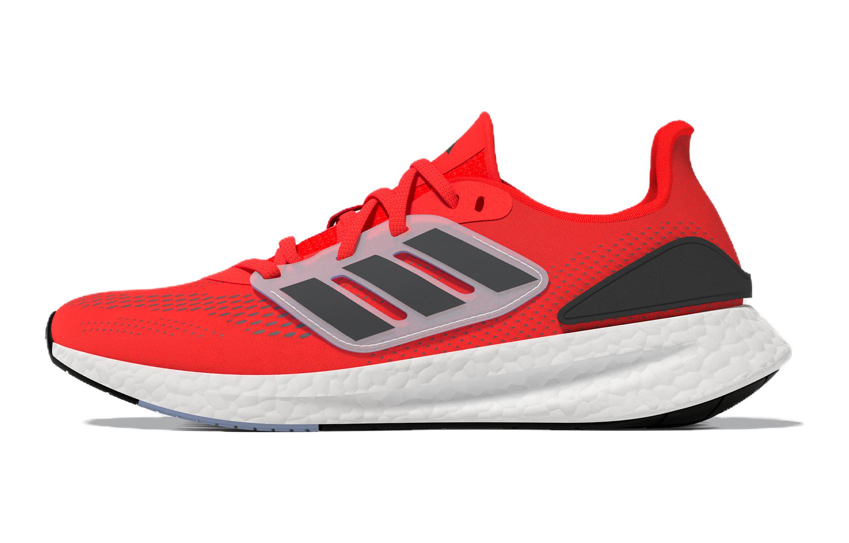 

Adidas Pureboost 22 Breathable Low top Running Shoes Black Red Teenagers GZ2597 38⅔