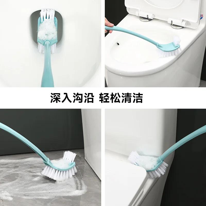 Toilet Brush Long Handle Refillable Bathroom Cleaning Accessories Double Sided Toilet Cleaning Supplies Wc
