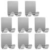 8pcs Razor Holder Stainless Steel Storage Hook Bathroom Razor Waterproof Wall Mounted Shelf Razor Holder Bathroom Accessories