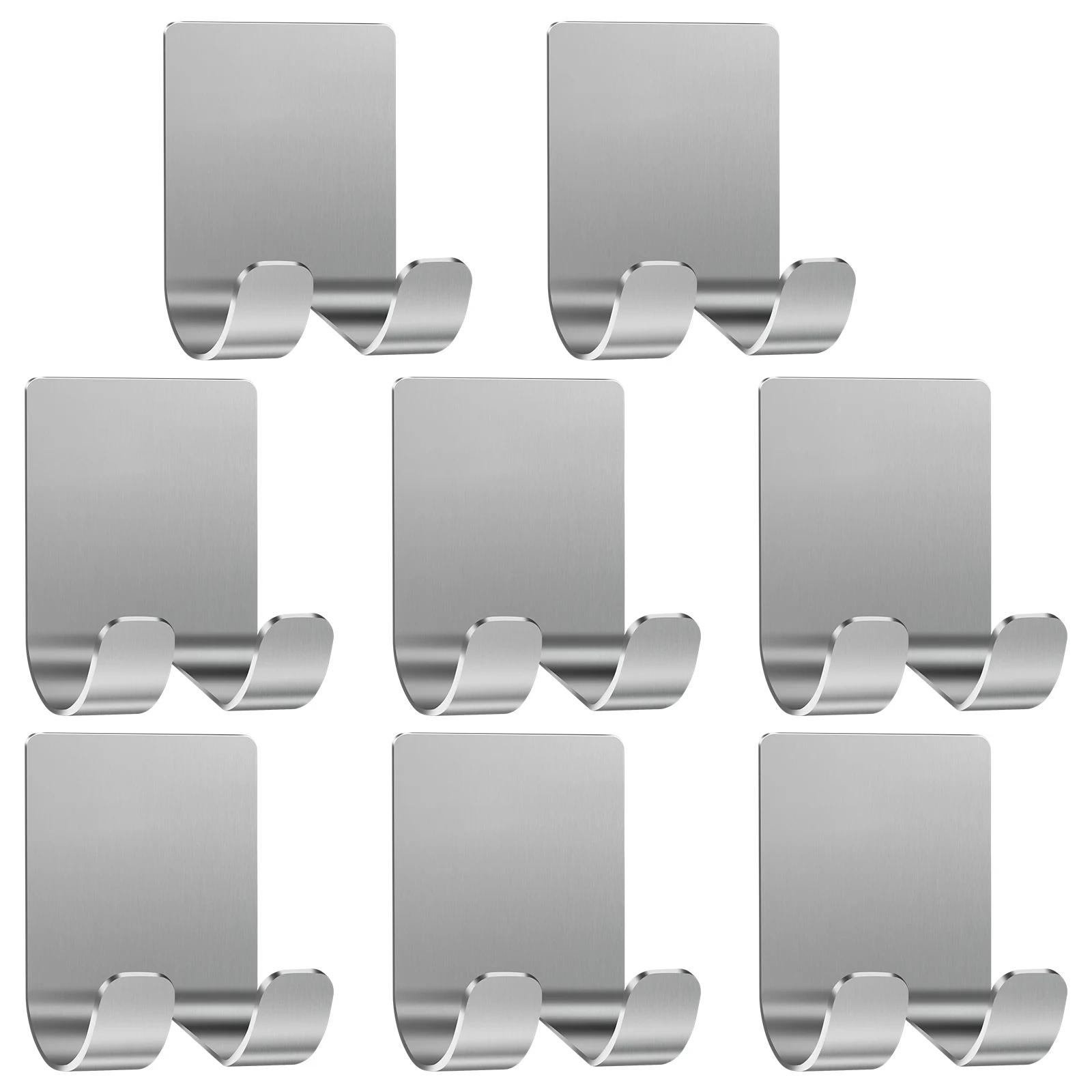 

8pcs Razor Holder Stainless Steel Storage Hook Bathroom Razor Waterproof Wall Mounted Shelf Razor Holder Bathroom Accessories