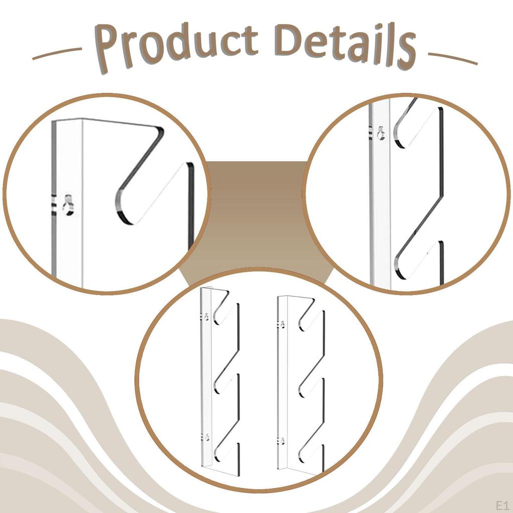 Skateboard Wall Mount Storage Hanger 3 Tiers,Horizontal Acrylic Clear Holder