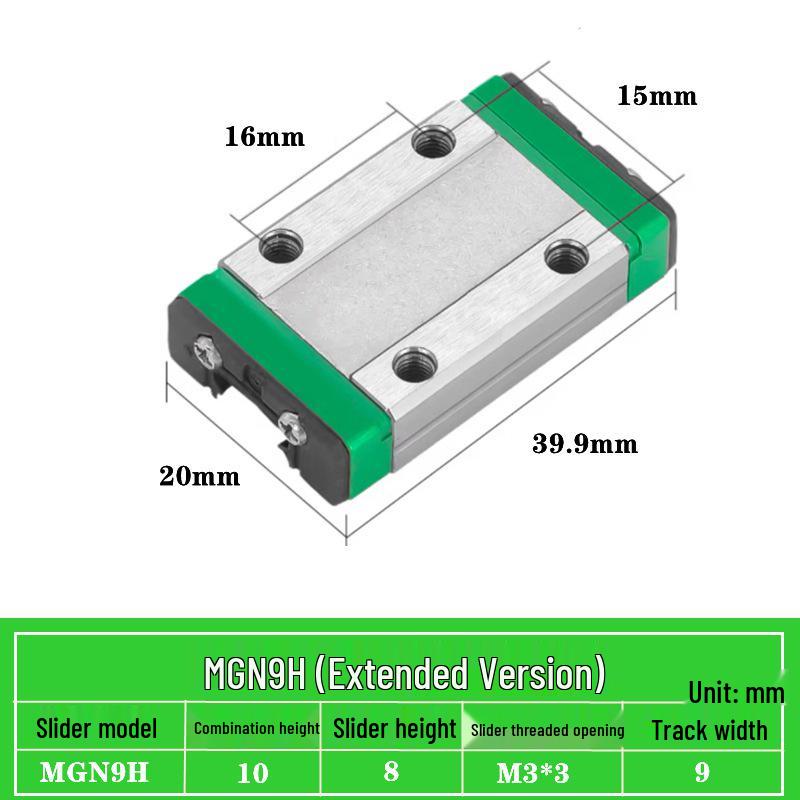 Miniature Linear Guide Block Slider Rail MGN/MGW Series (7C/9C/12C/15C/7H/9H/12H/15H)