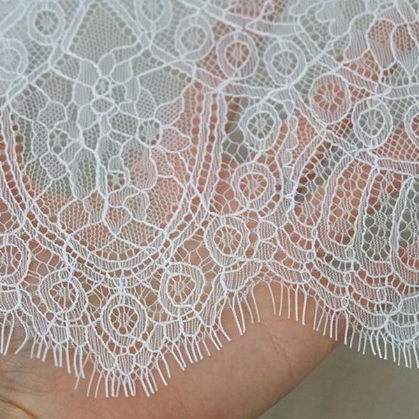 3 Meters Eyelash Lace Fabric,White Black Net Yarn Eyelashes Lace Trim Clothing Skirt Lace Fabric Clothing Embroidery Decoration