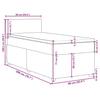 VidaXL Bed Slat Base with Mattress Black 90x200 Cm Fabric 3286558