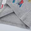 European and American Children's Short-Sleeved Clothing 2025 Summer New Gray Boys' Tops with Rocket Print Pattern Factory Wholesale