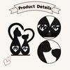 Rustic Mr. & Mrs. Sign Wooden Couple Cat Wedding Sign Romantic Black Cats Snuggling Silhouette Heart Decoration for Wedding Valentine's Day