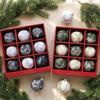 9Pcs Snowflake Painted Christmas Ball Ornaments Snowflake Christmas Ball  Home Party Decor