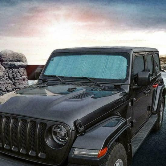 Windshield Sunshade Heat UV Shield Sun Visor Proetctor for Jeep Wrangler JL JT