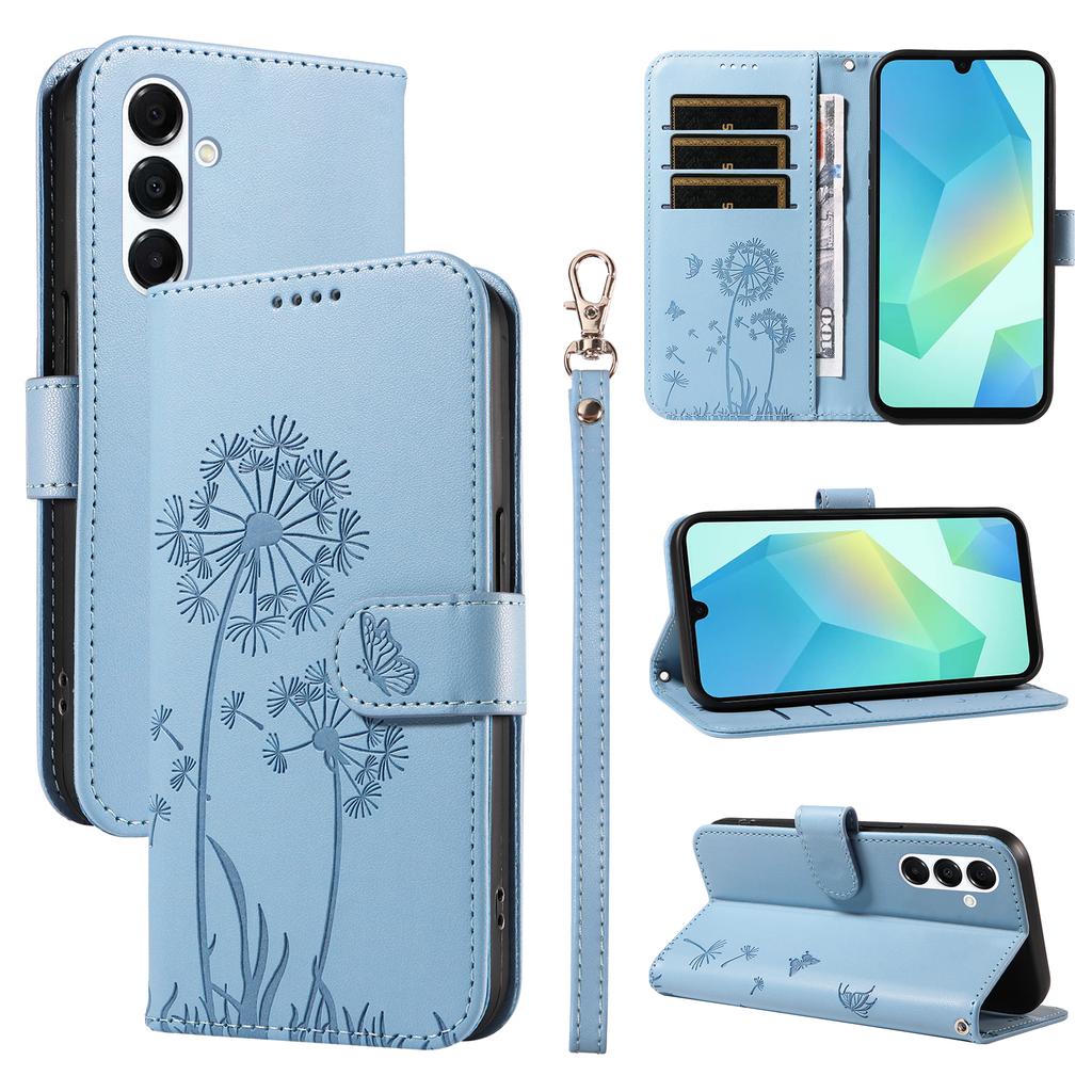 For Samsung Galaxy A55 5G Leather Case Wallet Phone Cover Dandelion Imprint