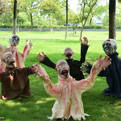Halloween Voice Control Swing Ghost Horror Doll Decor To Insert Scary Props Home Garden Outdoor Decoration