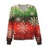 Women's Fashion Short Coat Casual Long Sleeve Printed Single Breasted Plush Top