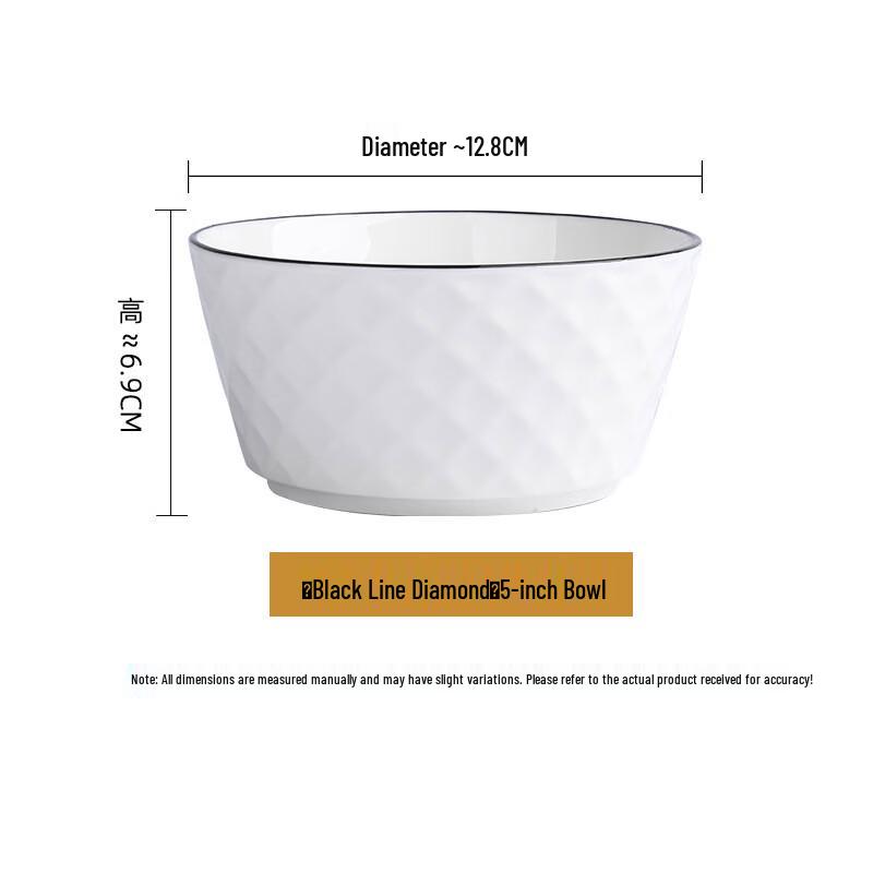 WUHE HC New Diamond 5-Inch Ceramic Bowl