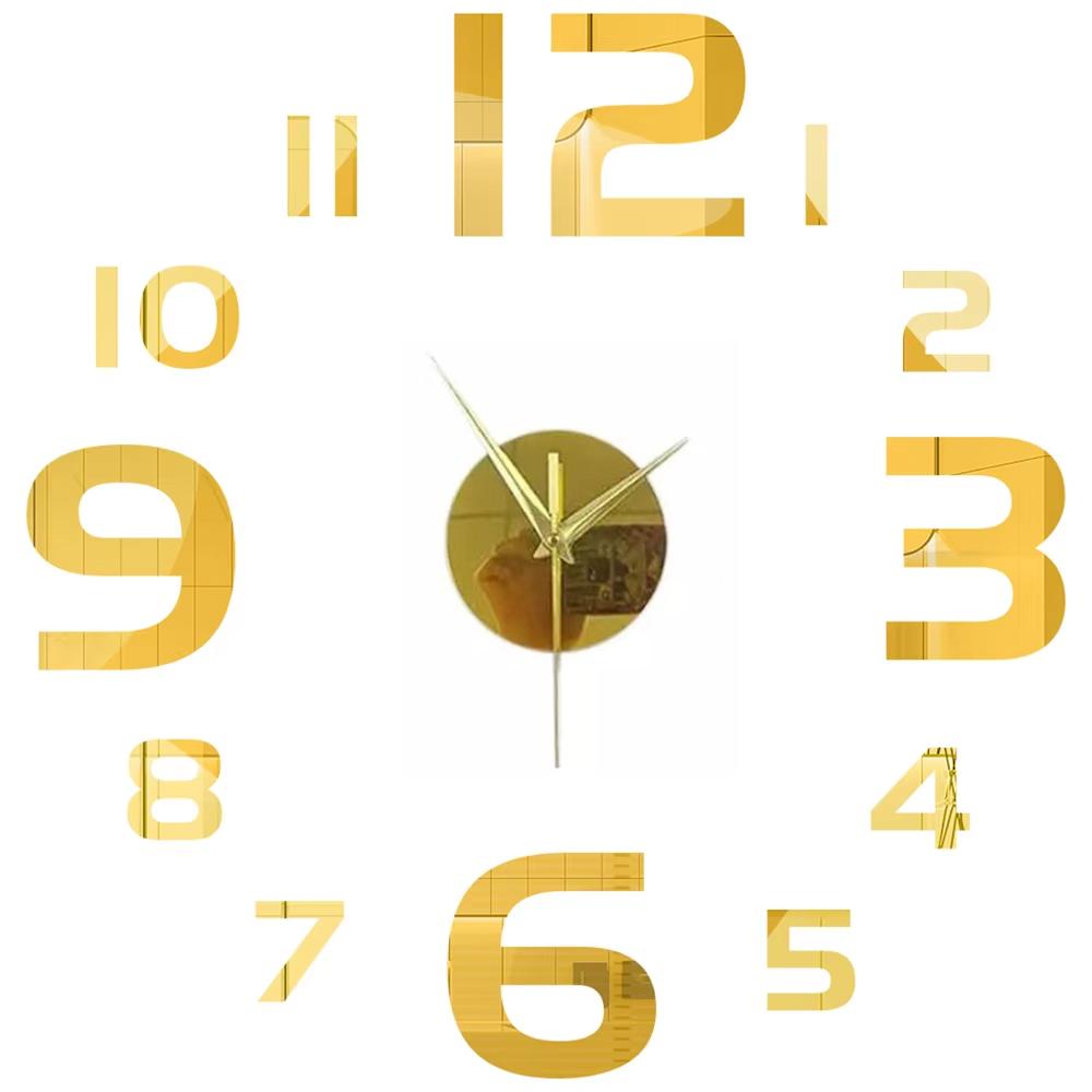 3D Wall Clock DIY Mirror Wall Stickers Home Decor Quartz Needle Watch Living Room Removable Art Decal Sticker Reloj De Pared Hot
