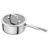 ZWILLING Peak Saucepan 16cm with Stainless Induction Japanese Peak Lid, 1.5L, Steel, PFAS-free, Triple-layer Construction, Compatible, 10-year