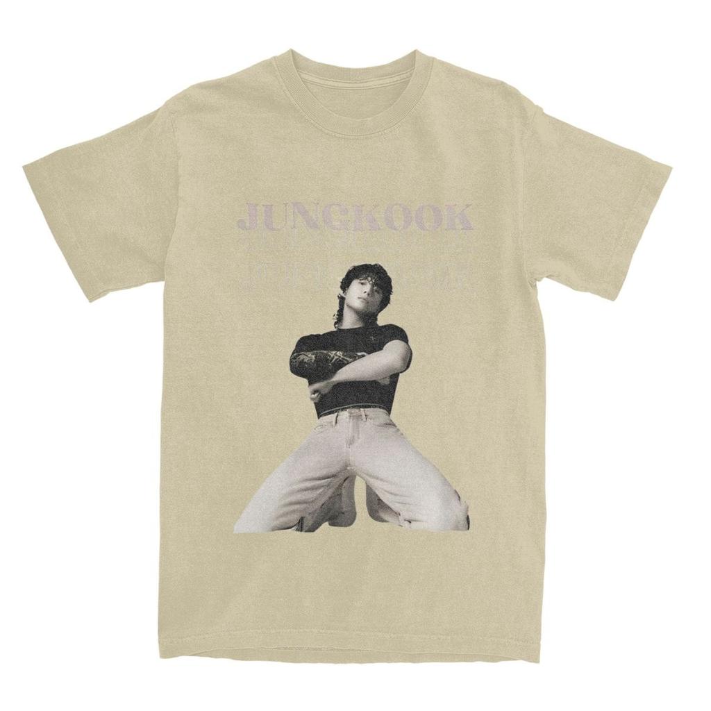 Jungkooks Vintage T-Shirt Sommer Koreanischer Pop Fantastische T-Shirts 100 Baumwolle Harajuku T-Shirt für Männer Kurzärmelige Freizeit-Tops