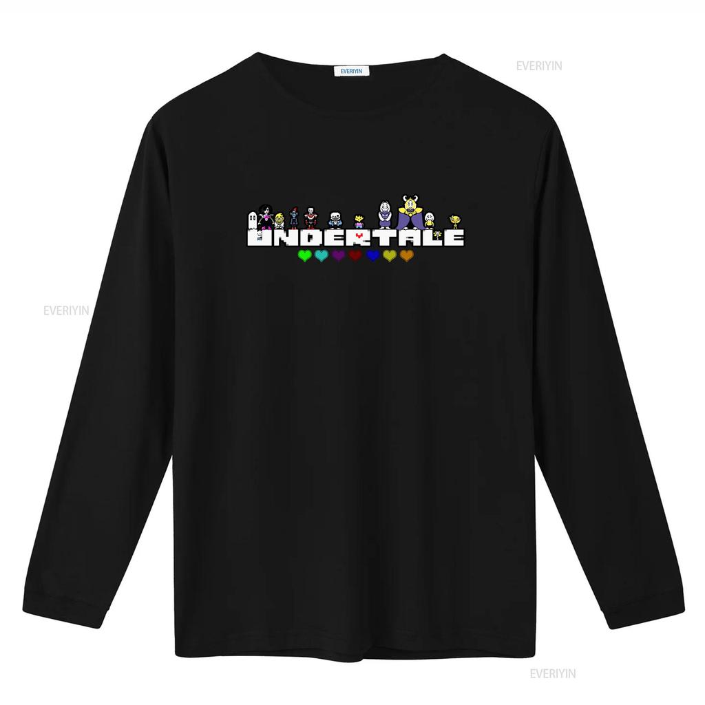 UNDERTALE All Figures Logo RPG Game Sans Asriel Papyrus Frisk Mens T Shirt Vintage Washed Top For Everyday Wear Stretched