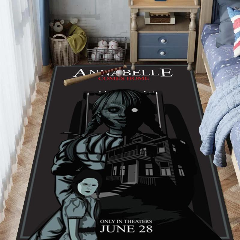 Creepy Doll Haunts Scream Fest carpet Suitable for all seasons Home Decor Dormitory decoration Bathroom mat Christmas gifts