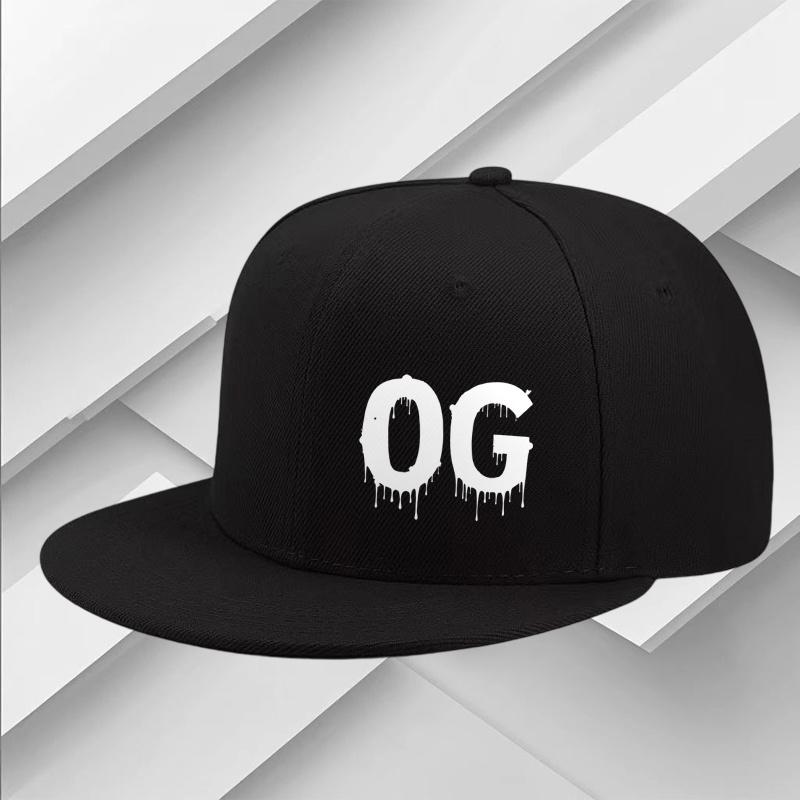 OG Printed Baseball Cap Adjustable Unisex Style чёрный