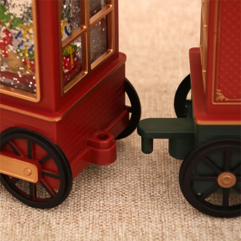 Mit Wasser gefüllter Weihnachtszug Anhänger Musikalisch Leuchtend Weihnachts-Lokomotive Dekoration Für Kinderzimmer