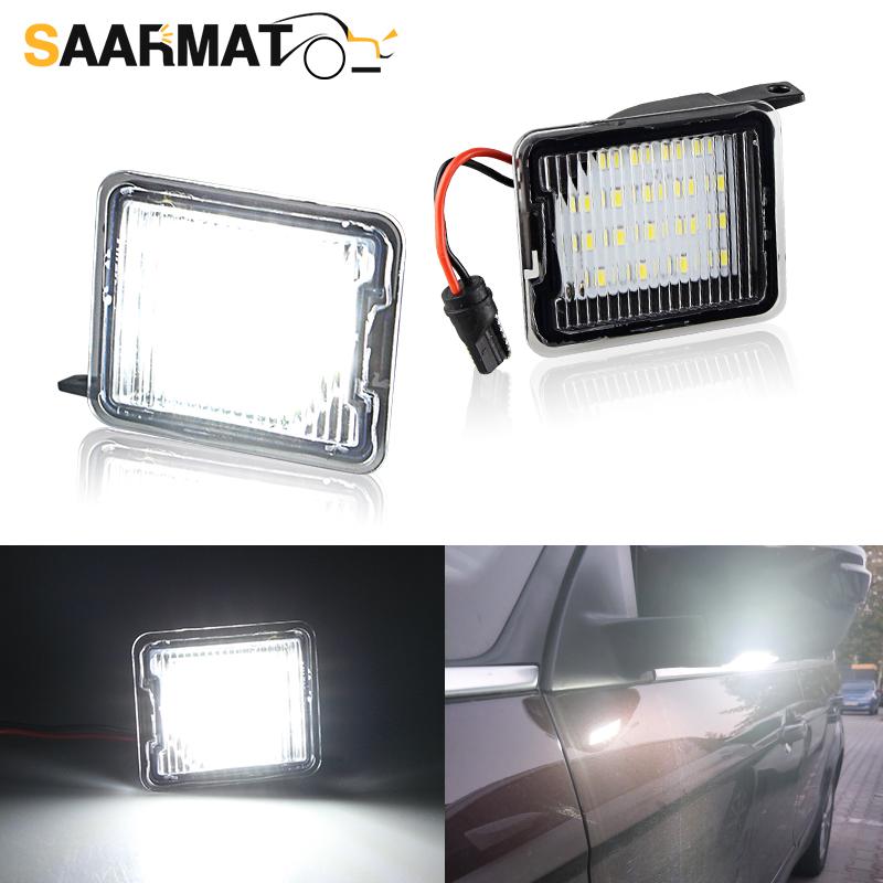 2pcs Car Rearview Mirror Lights LED Puddle Lamps Under Rear View Side Mirror For Mondeo MK4 Ford SMax Kuga Dopo Escape C-Max