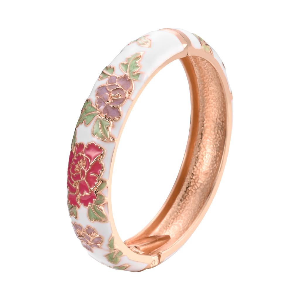 Pulseras esmaltadas para mujer, brazaletes de flores para mujer, pulsera vikinga china india, joyería africana, regalo para mujer de Dubái