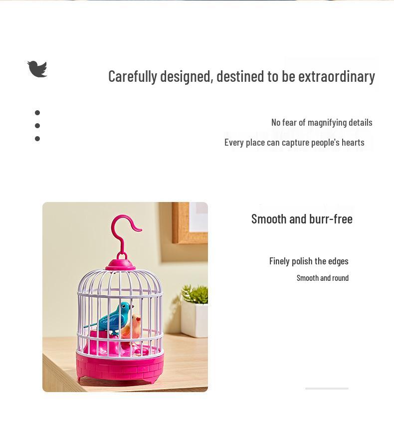Voice-Controlled Talking Bird Toy with Simulated Birdcage, Repeats & Aids Speech for Kids Aged 1-3