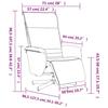 VidaXL Fauteuil Inclinable avec Repose-pieds, Chaise de Relaxation avec Dossier, Siège avec Accoudoirs Salon, Moderne, Noir 356645