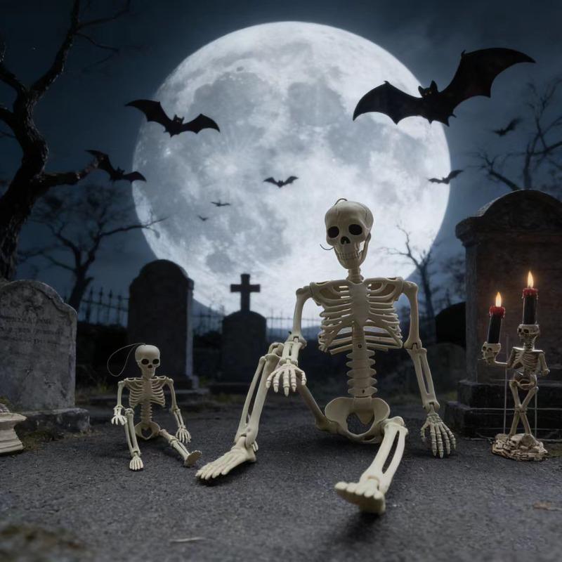 Hororový půltělový kostlivec Ozdoba Halloween Pohřbená lebka Kosti Dekor Hřbitovní Rekvizita Stolní Venkovní Párty Dekorace Potřeby 2027