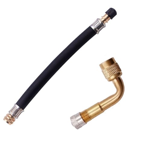 

LOYELEY Автомобильный Мотоциклетный Воздушный Насос Воздушный Шланг 90 Градусный Латунный Клапан Воздушный Клапан (2 куска) L-образный воздушный клапан Удлинительная трубка клапана длиной 210 мм Накачка шин