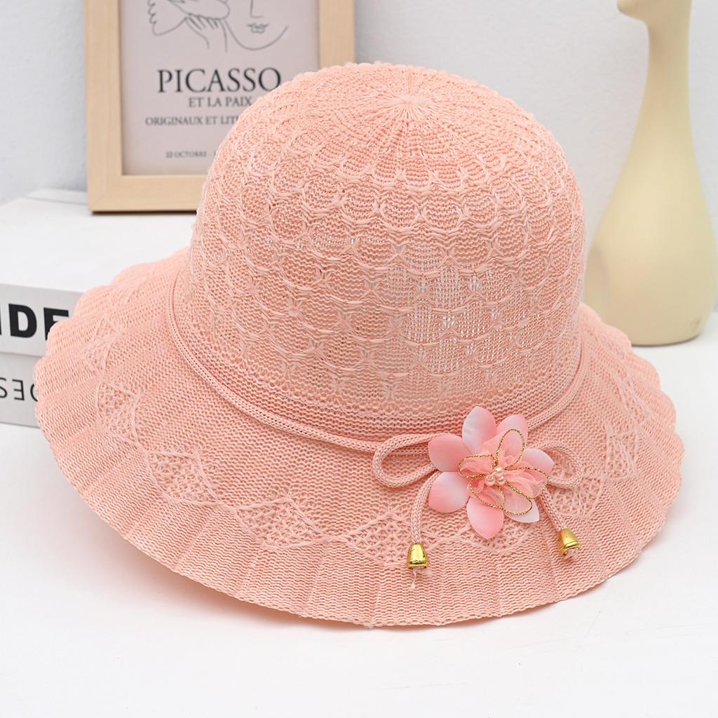 Sommer Neuer Strohhut Mode Wellenkante Schleife Beckenhut Grasweberei Strand Sonnenhut