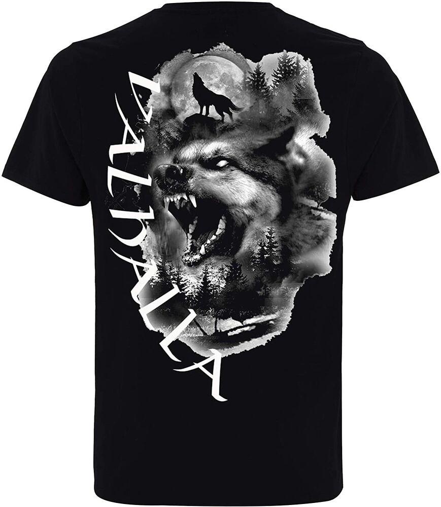 Débardeur Viking Valhalla Wolf Avec Boussole Et Runes D'Odin - T-shirt Mythologie Nordique Pour Fans De Culture Scandinave
