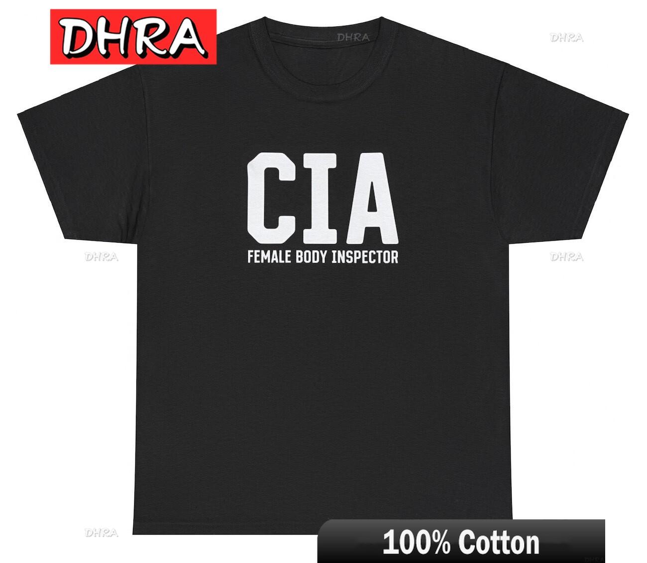 

CIA T Shirt Funny FBI Female Body Inspector Inappropriate Offensive Unhinged Tee Aesthetic Tops Hip Hop Style Tee TShirt S