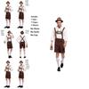 Stylish Men Oktoberfest Clothing Cosplay Costume Featuring Solid Shirt And Suspenders