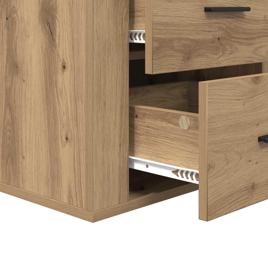 Nightstand Artisan Oak 35 X 50 X 60 Cm Engineered Wood