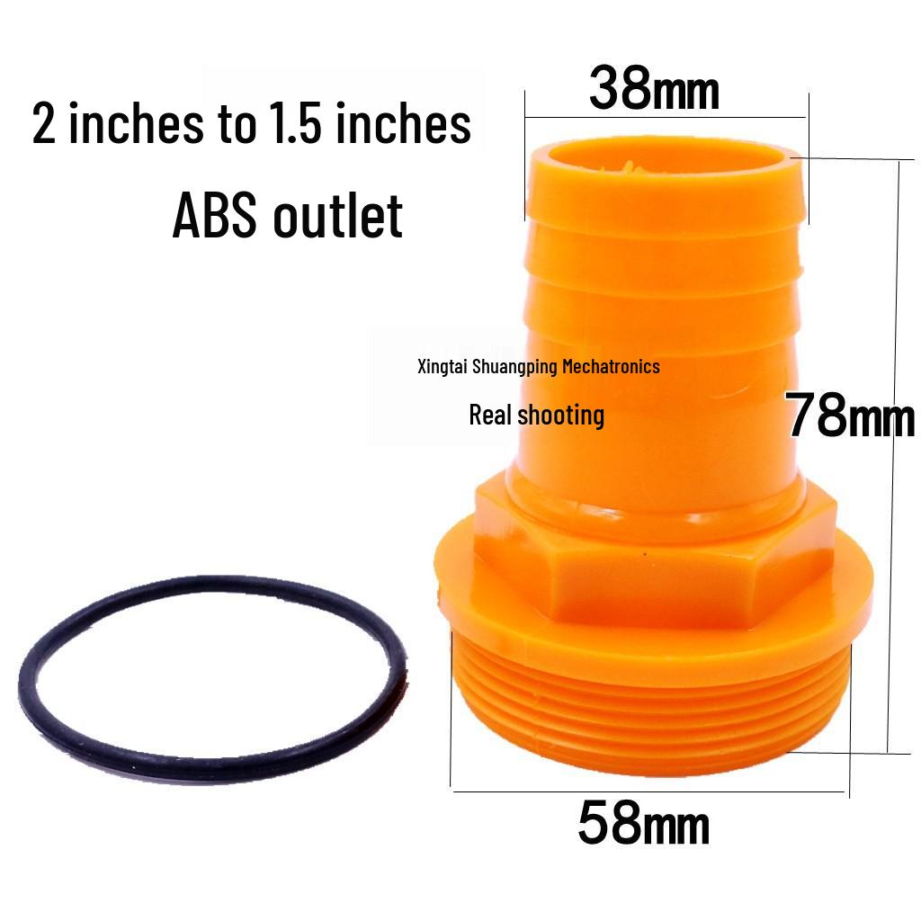 Thickened Plastic Male Thread Hose Adapter, 4-Inch To 1.5-Inch, for Water Pump Connections
