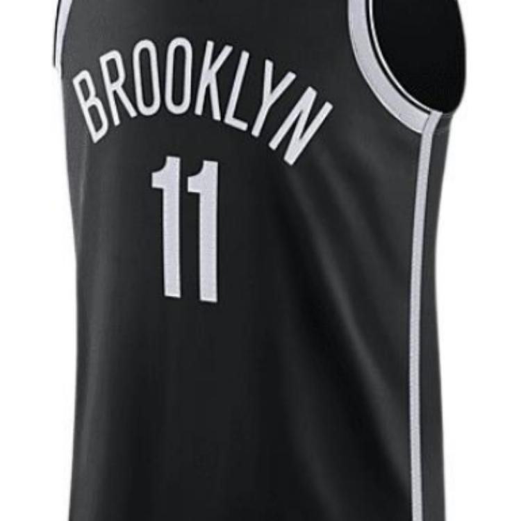 Nike Retro Brooklyn Nets Kyrie Irving No. 11 Fitted Basketball Jersey Men Tops Black AV2615-014