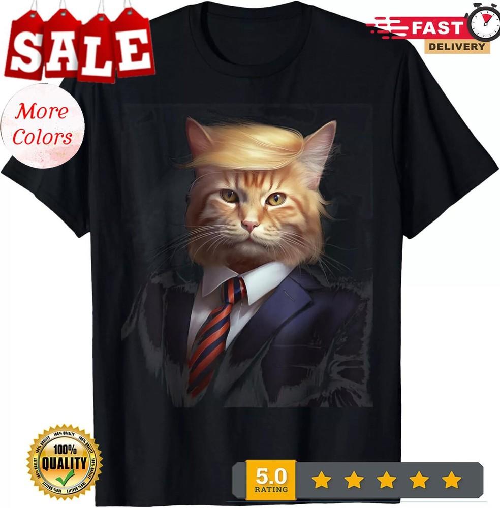 Trump as a Cat Funny 2024 Trump 2024 Support T-Shirt Unisex T-Shirt M