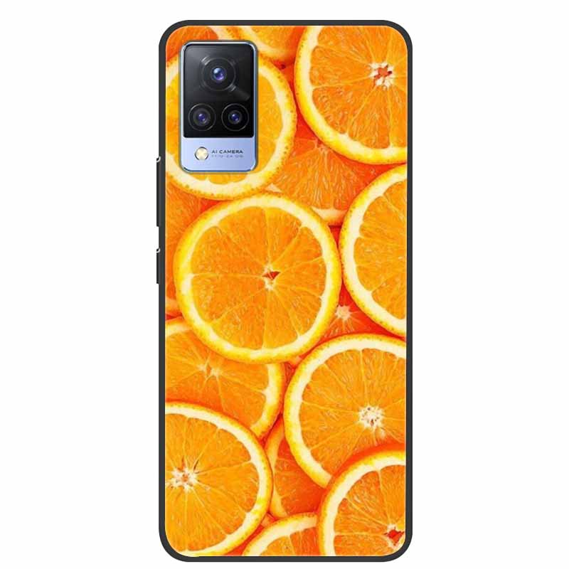 For Vivo S9 V21 V21e Case Black Silicone Back Cover Case For Vivo V21 S9 V21e Phone Cases Cover V 21 e S 9 Funda Coque Cartoon