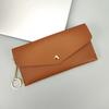 Women's Versatile Clutch Wallet: Portable, Stylish, Solid Color, Snap Button, Multiple Card Slots, Phone Holder.