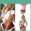 Lingerie Sexy Women Schoolgirl Student Uniform Cosplay Underwear Lace Dress