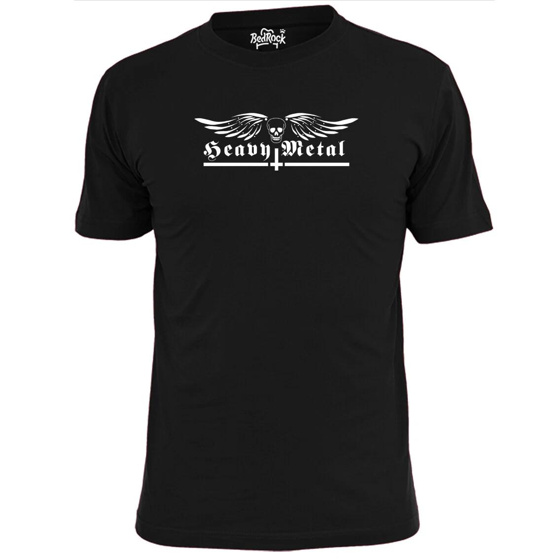 Mens Heavy Metal Winged Skull v2 T shirt Metallica Megadeth Maiden Pagan S