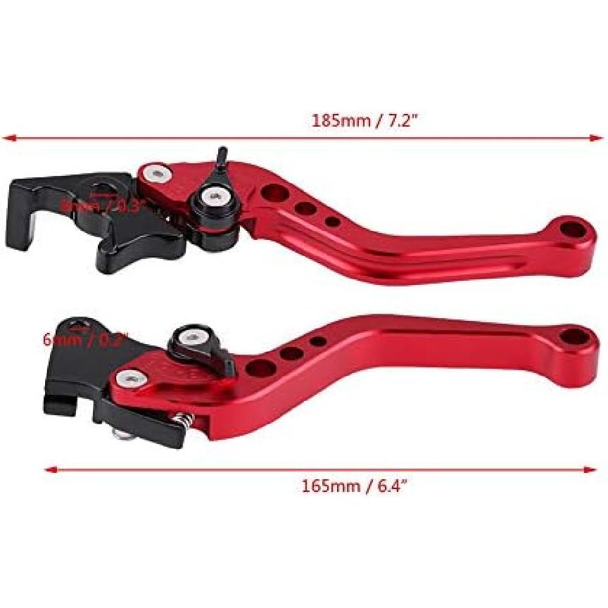 Tbest Front Brake Lever,Motorcycle Brake and Clutch Lever Kit,1 Pair of CNC Motorcycle Clutch Drum Brake Lever Handle Universal for GY6,Fit for CG125
