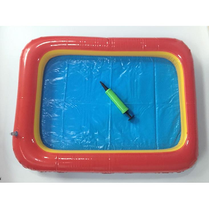 

Пластиковый надувной поднос для песка, мобильный стол для детей, игра в помещении, песок, глина, цвет грязи небесно-голубой