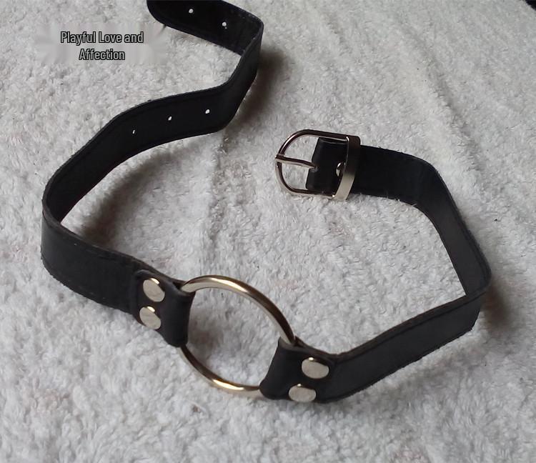 SM Female Slave Training Toy: Forced Mouth Gag for Couples, Flirting & Restraint