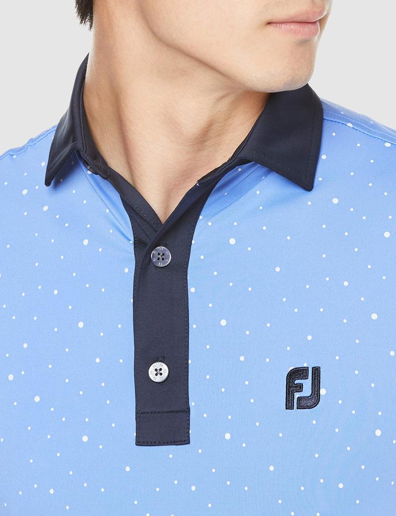 FootJoy Cooling Polo Lagoon Size M Men's Multi-Dot Shirt, Blue, (FJ-S21-S18)