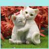 Resin Animal Sculpture Adorable Cat Ornament Creative Gift For Celebrations And Parties
