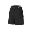 Fila Explore Classic Fashion Versatile Simple Comfortable Sports Outdoor Woven Five-Point Casual Shorts Women Shorts Deep-Black A11W527807F-BK